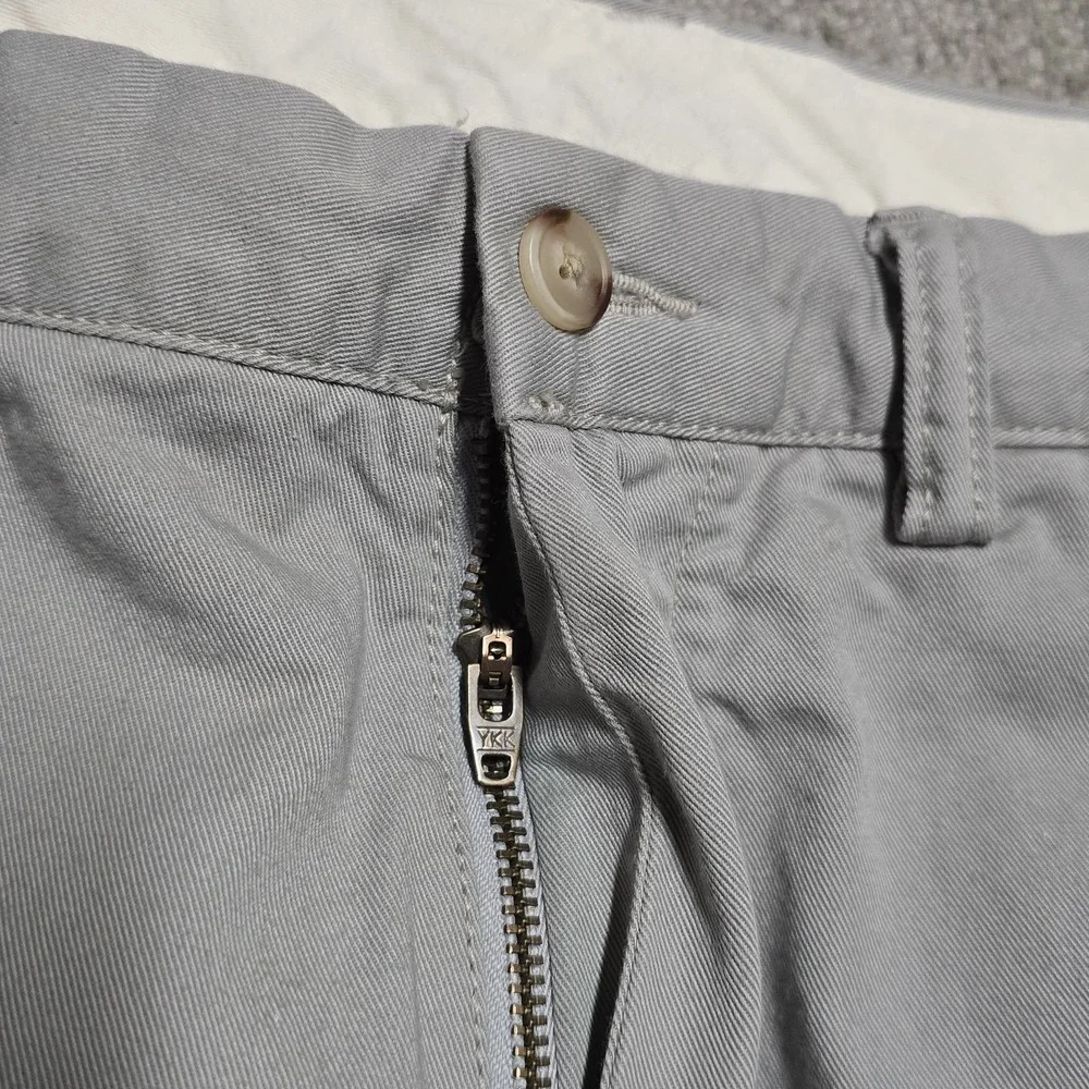 Polo Ralph Lauren Mens 35x32 Gray Classic Fit Chino Pants Cotton Twill